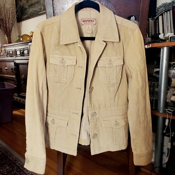 Aeropostale Vintage Corduroy Jacket, Tan, Women's Size M - Picture 4 of 16